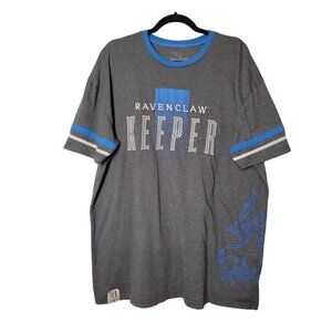 Wizarding World Harry Potter Mens 2XL Ravenclaw Keeper Raglan Sleeve T Shirt